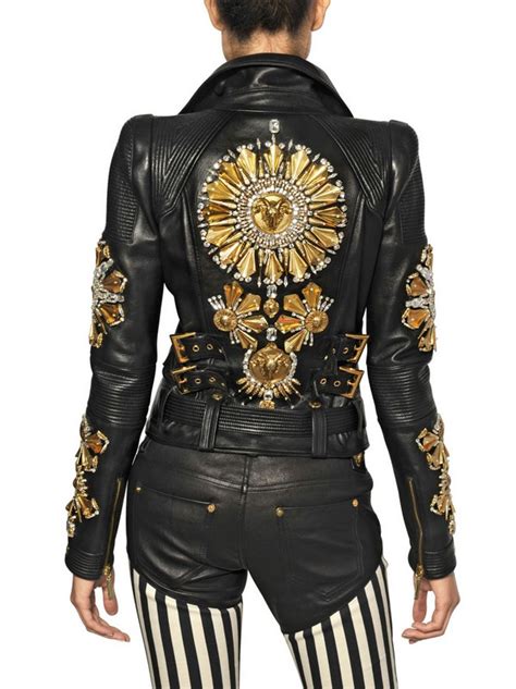 Nappa leather biker jacket in Black for Women